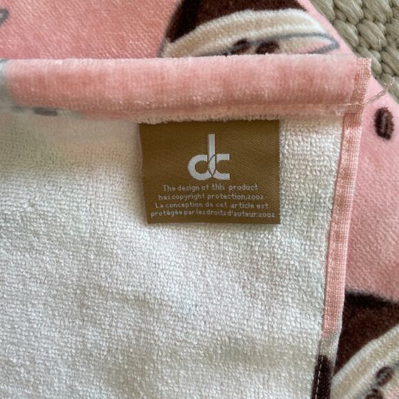 Deborah Connolly Espresso Martini Pink Velour Bath Towel 30x54 Set of 2 New - Picture 6 of 12